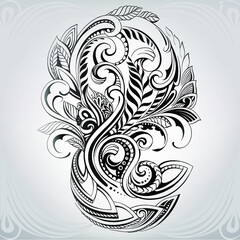 Wall Mural - Vector illustration of a floral ornament