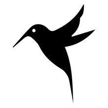 Hummingbird Vector Icon. Bird Symbol. Vector EPS 10