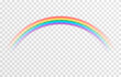 Vector rainbow on isolated transparent background. Effect after rain. Rainbow PNG.