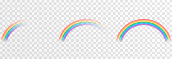 vector rainbow on isolated transparent background. effect after rain. rainbow png.