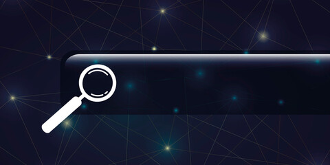 Aufkleber - internet search digital global network blue background