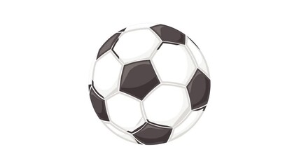 Wall Mural - Soccer ball icon animation cartoon best object isolated on white background