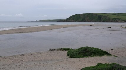 Canvas Print - Pentewan Cornwall beach between Mevagissey and Porthpean England UK