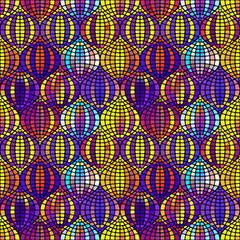 Poster - Pattern of vector mosaic in the oriental style.