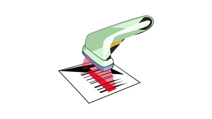 Poster - Scanner icon animation cartoon best object isolated on white background