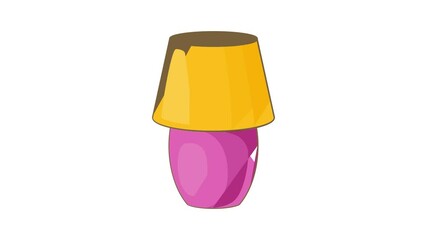 Poster - Night lamp icon animation cartoon best object isolated on white background