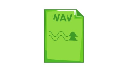 Poster - WAV file icon animation cartoon best object isolated on white background