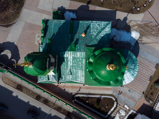 Wall Mural - Top view on Ilyinsky temple. Tyumen. Russia