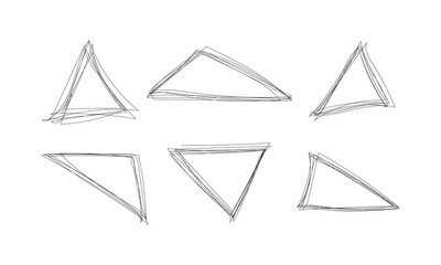 Poster - Highlight triangle scribble frame - ink pen scrawl border for emphasis and highlighting text or important objects.