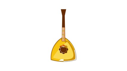 Poster - Balalaika icon animation cartoon best object isolated on white background