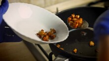 Remove The Cracklings From The Pan. 4k Video