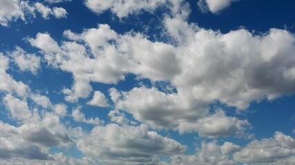 Wall Mural - Qualitative time lapse of blue sky and clouds. No flicker, no birds.