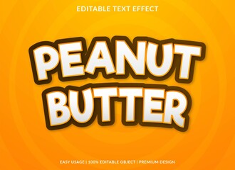 Poster - peanut butter text effect template with bold and abstract style use for business brand and logo
