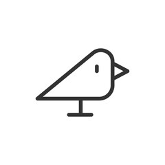 Poster - Thin line icon of bird.