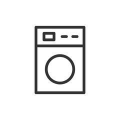 Canvas Print - Washing machine minimal line icon.