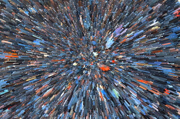 Poster - 
A dark graphic abstract resource made up of many small fragments.