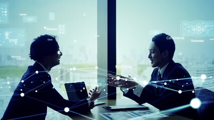 Fototapete - ビジネスネットワーク　コネクション