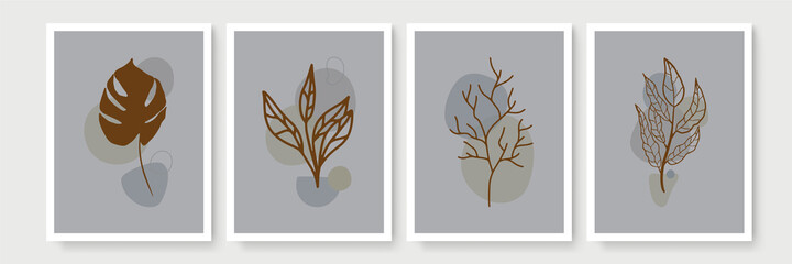 Banner background of creative minimalist hand draw illustrations floral outline lily pastel biege simple circle shape for wall decoration, postcard or brochure cover design, banner beauty website