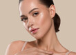 © Utkamandarinka - Beautiful woman face healthy skin closeup beautiful female studio portrait