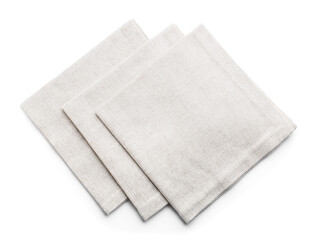 Wall Mural - Fabric napkins on white background