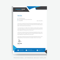 modern letterhead template in flat style
