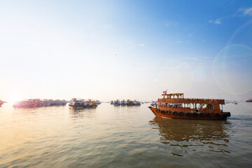 Mumbai ferry boat, Water transport in Mumbai, port of Mumbai gate way of India, service provided by government for common people for tourism and transport