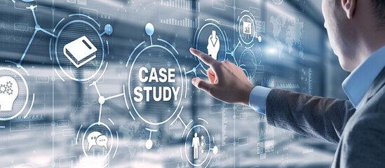 Wall Mural - case study education concept. analysis of the situation to find a solution