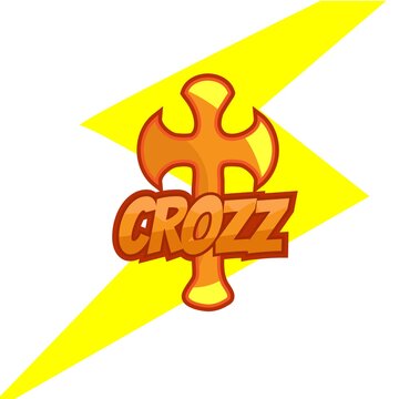 Logo cross emblem tournament team initial esport. Mascot baseball game. mascot and esport logo design. easy to edit and customize