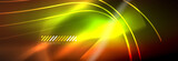 Fototapeta Sport - Neon dynamic beams vector abstract wallpaper background. Wallpaper background, design templates for business or technology presentations, internet posters or web brochure covers
