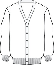 Long Sleeve Cardigan Vector Illustration