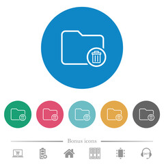 Poster - Delete directory flat round icons