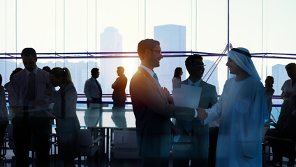 Wall Mural - Business people in a meeting