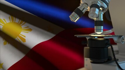 philippines science concept with flag
