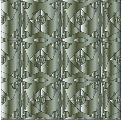  Silver metallic gradient with repeat Pattern . Abstract metallic background.