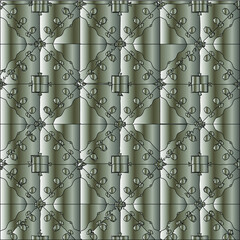 Silver metallic gradient with repeat Pattern . Abstract metallic background.