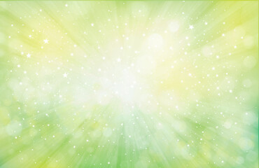 Wall Mural - vector green, sparkling background with rays, lights and stars. green abstract background.