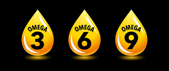 Omega 3 Source vector round badge logo icon