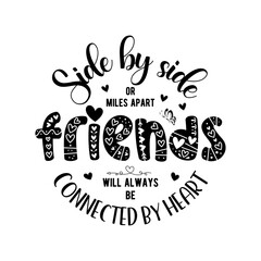 happy friendship day vector typographic colorful design. inspirational quotes. usable as greeting ca
