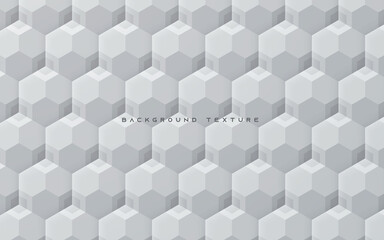  Abstract white 3D hexagon texture background