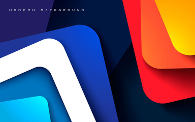 Poster - abstract modern papercut background dimension layers