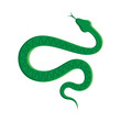 Green snake silhouette icon vector. Crawling snake icon isolated on a white background. Viper with a zigzag line clip art