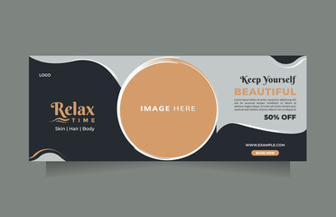 Wall Mural - creative, modern and minimalist beauty care promotion design. flat design vector with a photo collag