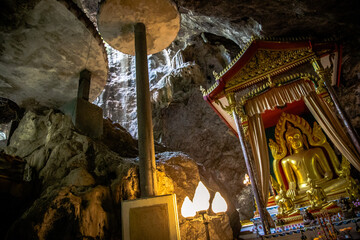 Wat Ban Tham temple and cave in Kanchanaburi, Thailand