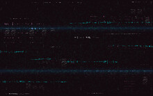 Glitch VHS No Signal. Abstract Video Distortions. Horizontal Noise And Lines. Error Signal With Pixels. Color Glitch Effect. TV Static Texture. Vector Illustration
