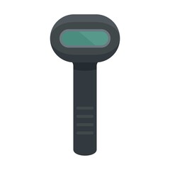 Sticker - Barcode scanner icon flat isolated vector