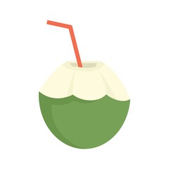 Poster - Fresh raw cocktail icon flat isolated vector