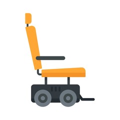 Sticker - Motor power wheelchair icon flat isolated vector