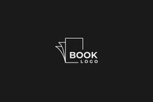 Vector Book Logo Design Concept, Usable Logo For Education Logo,printing,publisher, Book Store, Online Curse, Web Icon Logo Design Template