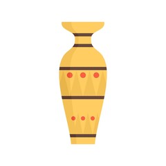 Poster - Egyptian vase icon flat isolated vector