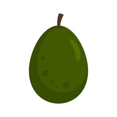 Poster - Organic avocado icon flat isolated vector